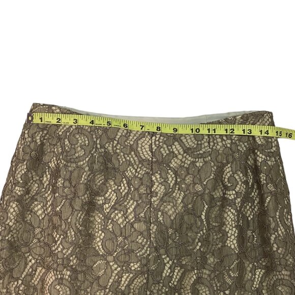 Vintage Kay Unger New York Beige Lace Pencil Skirt - Size 8 - Picture 3 of 8